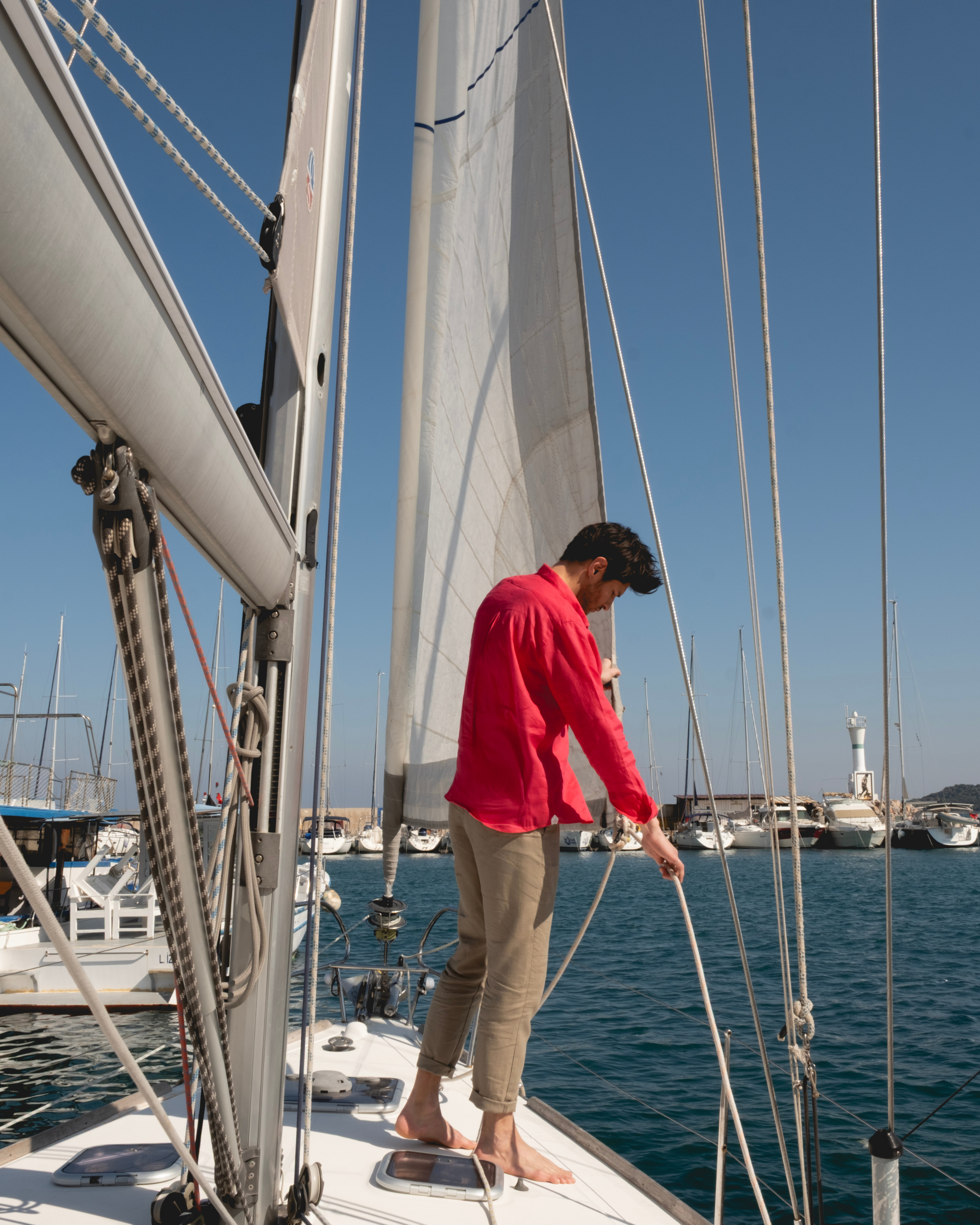 Red Linen Shirt